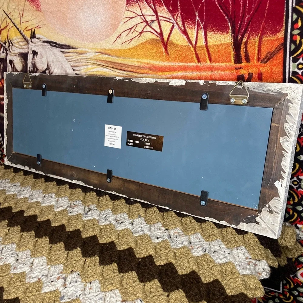 wooden mirror w/ cowgirl + rhinestones hobby lobby